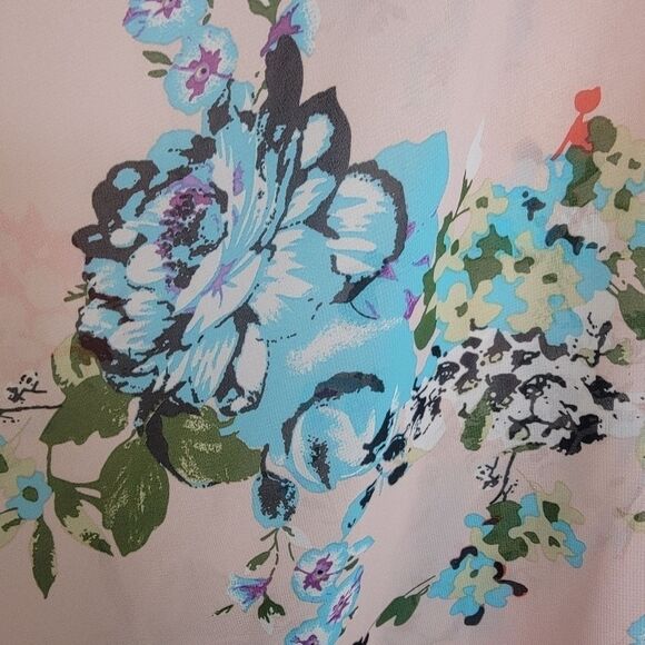 Daniel Rainn floral chiffon kimono topper size M/L - Picture 4 of 6